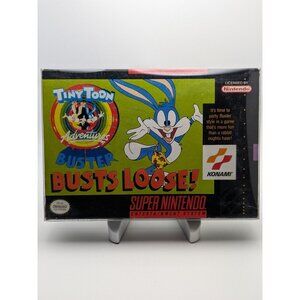 Tiny Toons Buster Busts Loose (SNES Super Nintendo 1993) Game & Box Tested Works